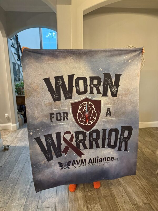 "Worn for a Warrior" Polar Fleece Blanket - Image 2